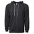 Independent Trading Co. Unisex Black Icon Lightweight Loopback Terry Zip Hood