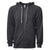 Independent Trading Co. Unisex Charcoal Heather Icon Lightweight Loopback Terry Zip Hood