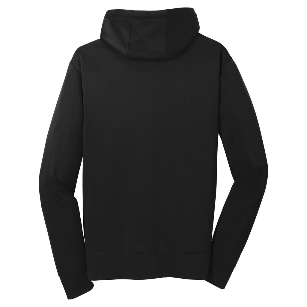 Sport-Tek Men's Black Sport-Wick Fleece Full-Zip Hooded Jacket