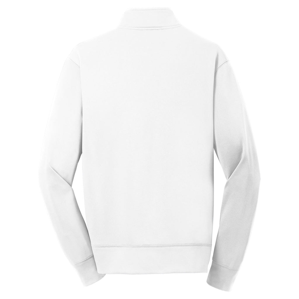 Sport-Tek Men's White Sport-Wick Fleece Full-Zip Jacket