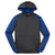 Sport-Tek Men's Graphite Heather/True Royal Tech Fleece Colorblock 1/4-Zip Hooded Sweatshirt