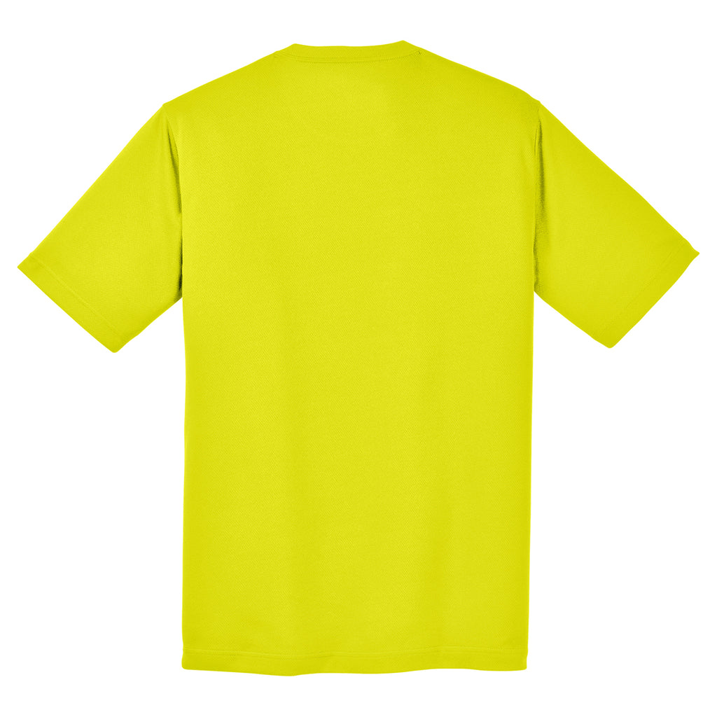 Sport-Tek Men's Neon Yellow PosiCharge RacerMesh Tee