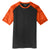 Sport-Tek Men's Black/Neon Orange CamoHex Colorblock Tee