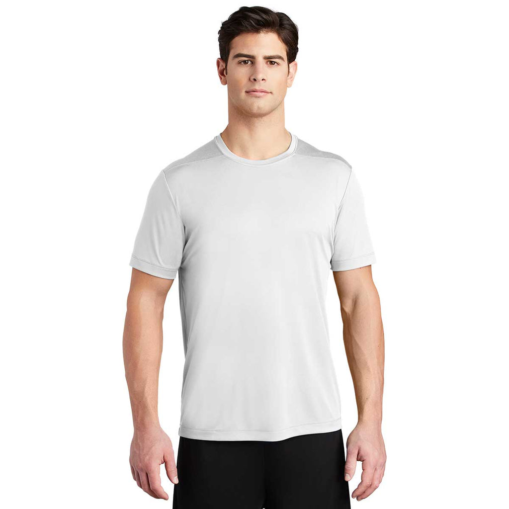 Sport-Tek Men's White Posi-UV Pro Tee