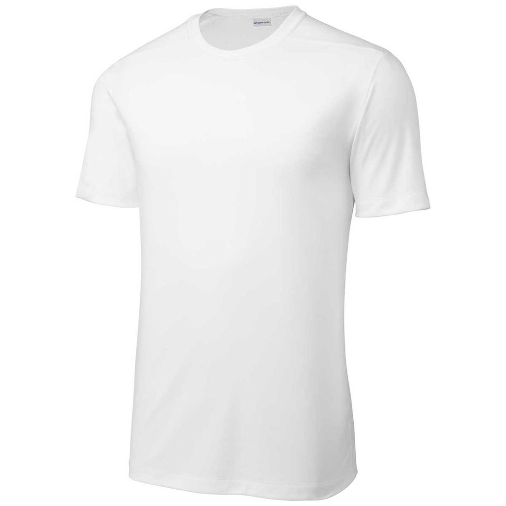 Sport-Tek Men's White Posi-UV Pro Tee