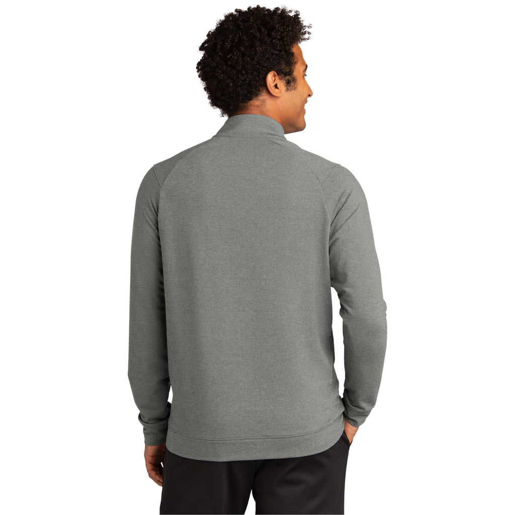 Sport-Tek Men's Light Grey Heather Sport-Wick Flex Fleece Full-Zip