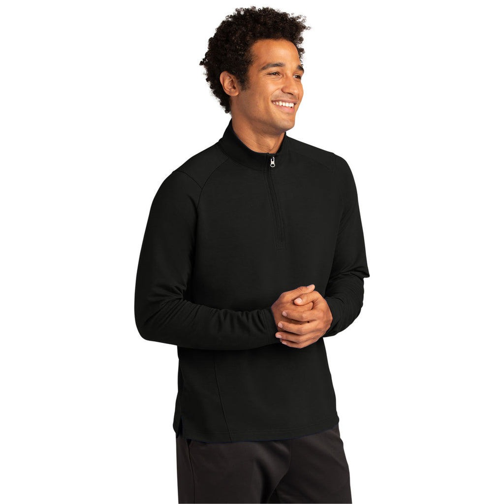 Sport-Tek Men's Black Sport-Wick Flex Fleece 1/4-Zip