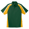 Sport-Tek Men's Forest Green/Gold/White Tricolor Micropique Sport-Wick Polo