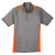 Sport-Tek Men's Vintage Heather/Deep Orange Heather Colorblock Contender Polo