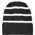 Sport-Tek Black/White Striped Beanie with Solid Band