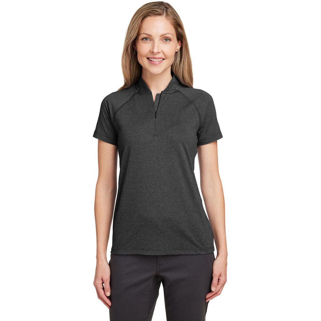 Swannies Golf Women's Black Heather Quinn Polo