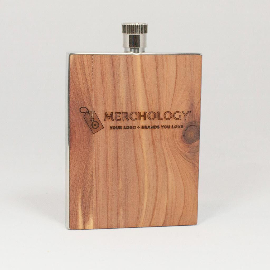 Woodchuck USA Mahogany Wood Flask 3oz