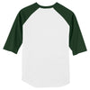 Sport-Tek Men's White/Forest Colorblock Raglan Jersey