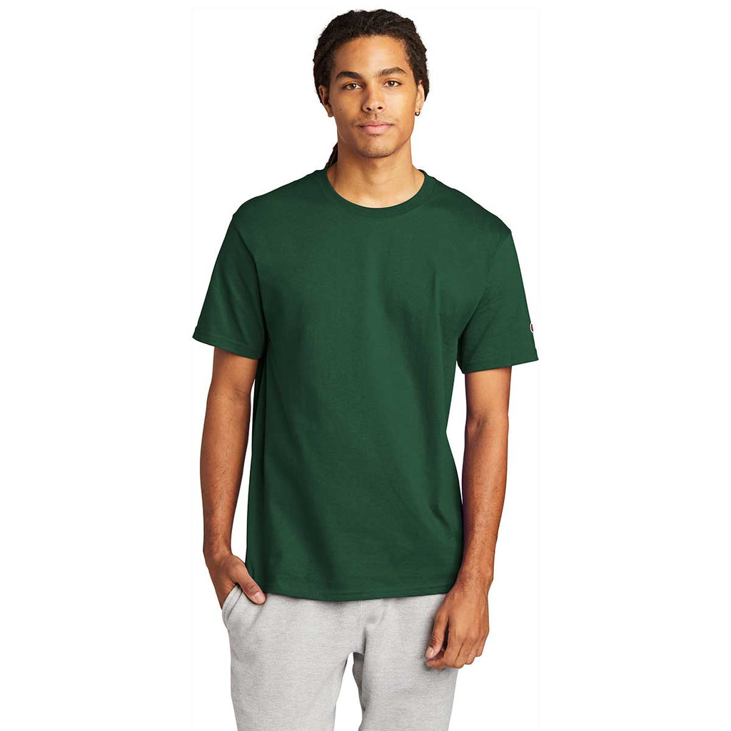 Champion Men's Dark Green Heritage 6-oz Jersey Tee