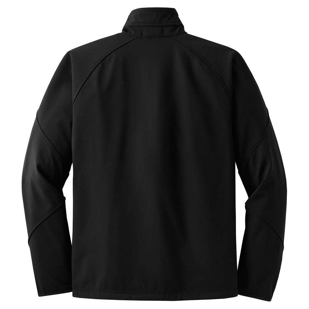 Port Authority Men's Black Tall Textured Soft Shell Jacket