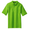 Port Authority Men's Lime Tall Silk Touch Polo with Pocket