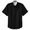 Port Authority Men's Black/Light Stone Tall Short Sleeve Easy Care Shirt