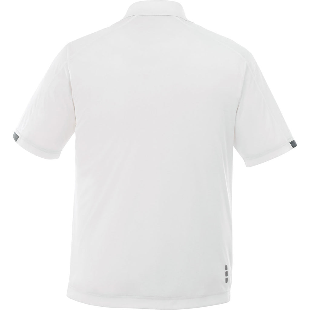 Elevate Men's White Kiso Short Sleeve Polo
