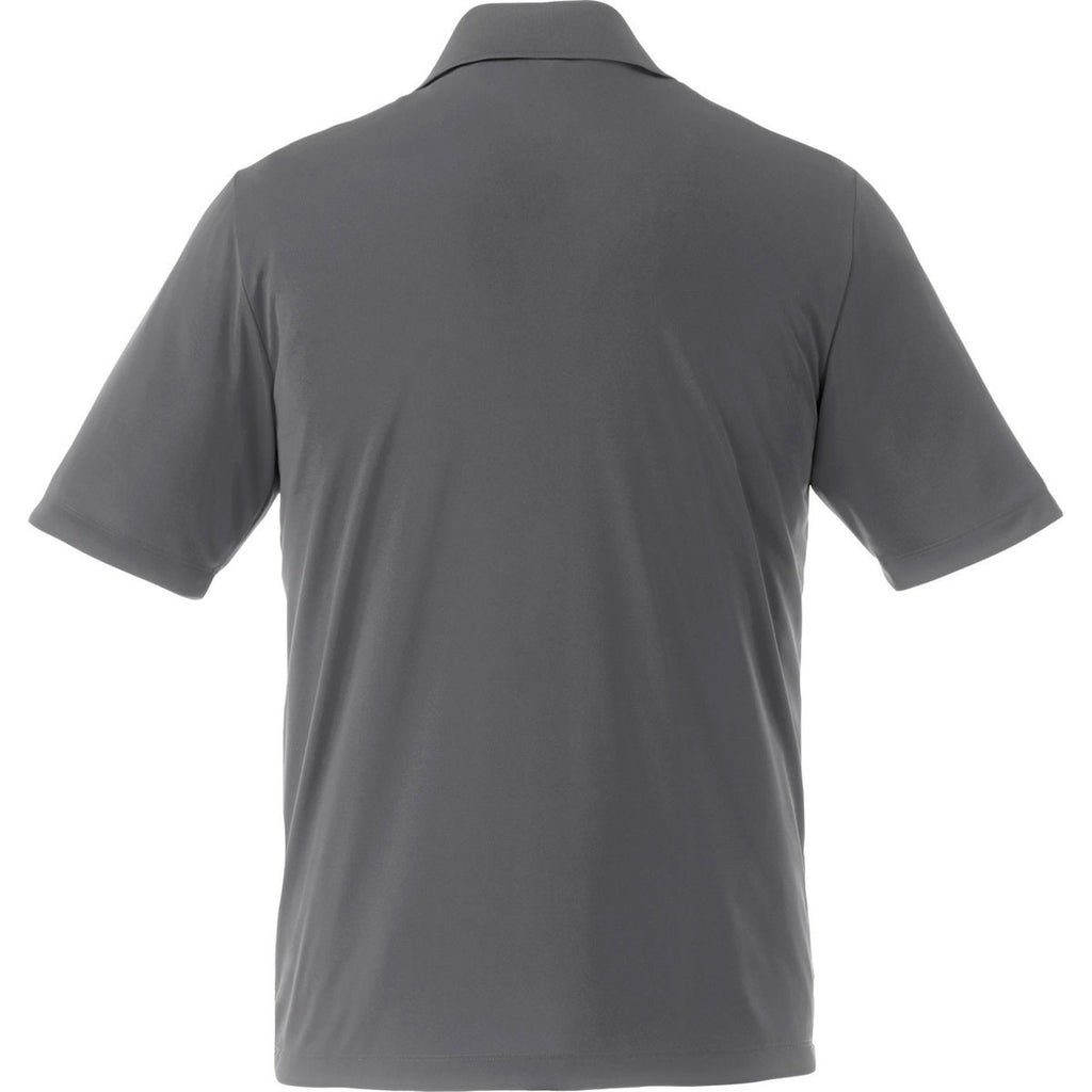 Elevate Men's Steel Grey Dade Short Sleeve Polo