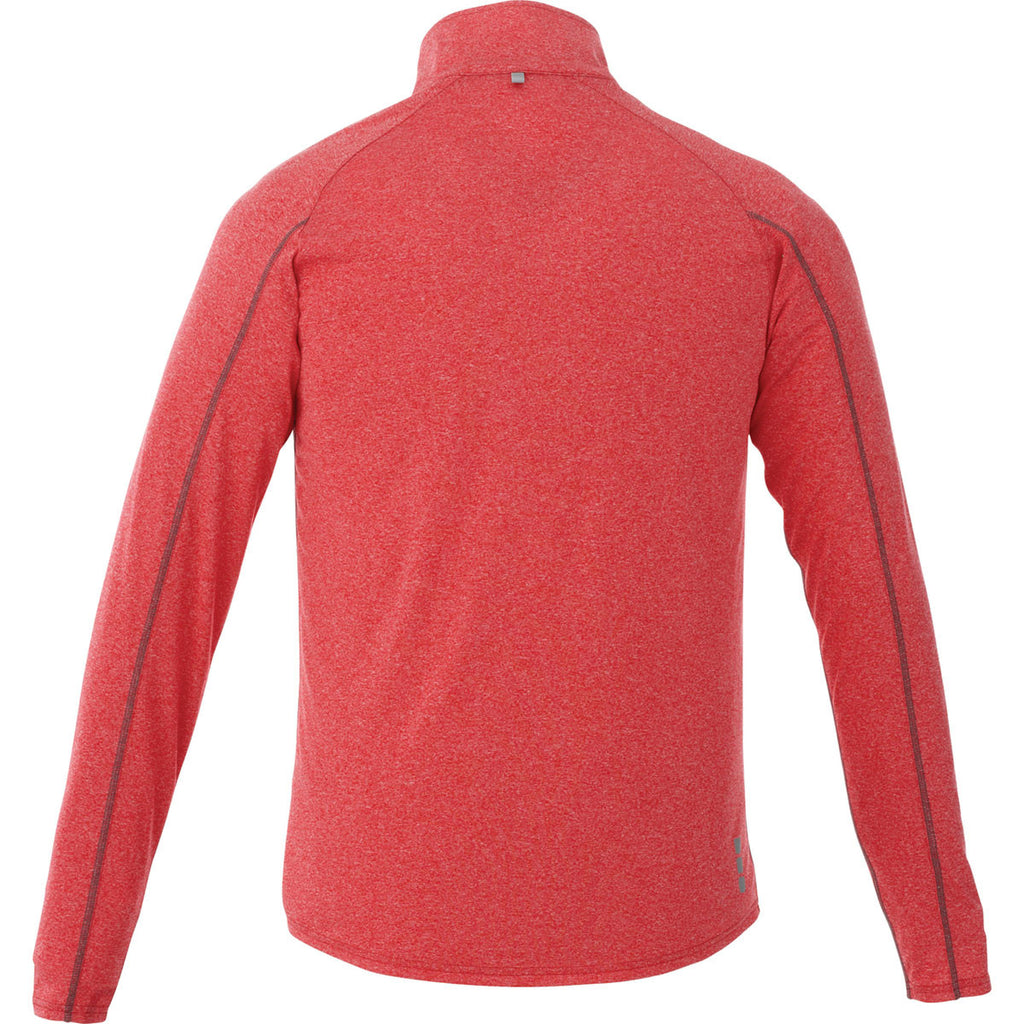 Elevate Men's Team Red Heather Taza Knit Quarter Zip