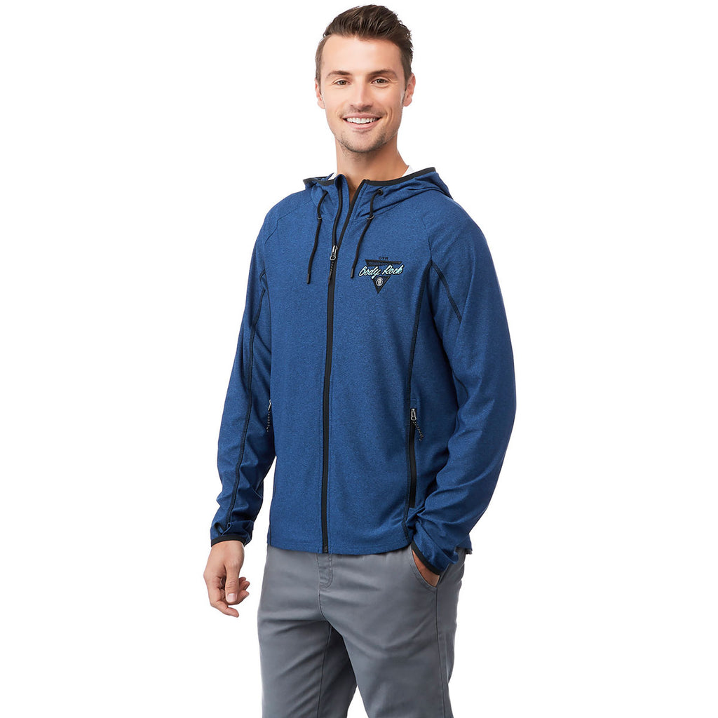 Elevate Men's Olympic Blue Heather Kaiser Knit Jacket