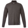 Elevate Men's Heather Dark Charcoal Stratton Knit Quarter Zip