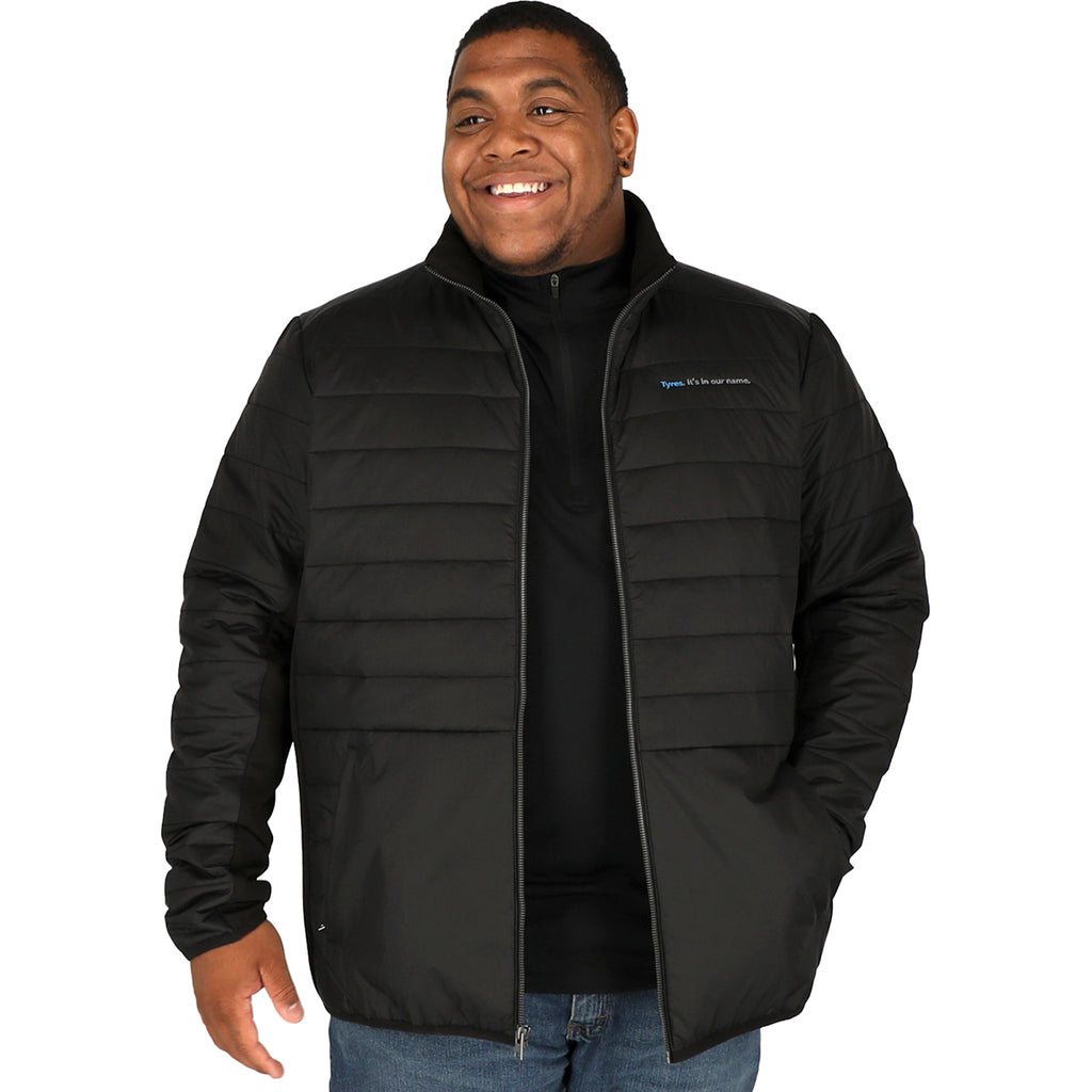 Trimark Men's Black/Black Geneva Eco Hybrid Insulated Jacket