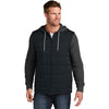 TravisMathew Men's Black/Black Heather Tides Up Hooded Jacket