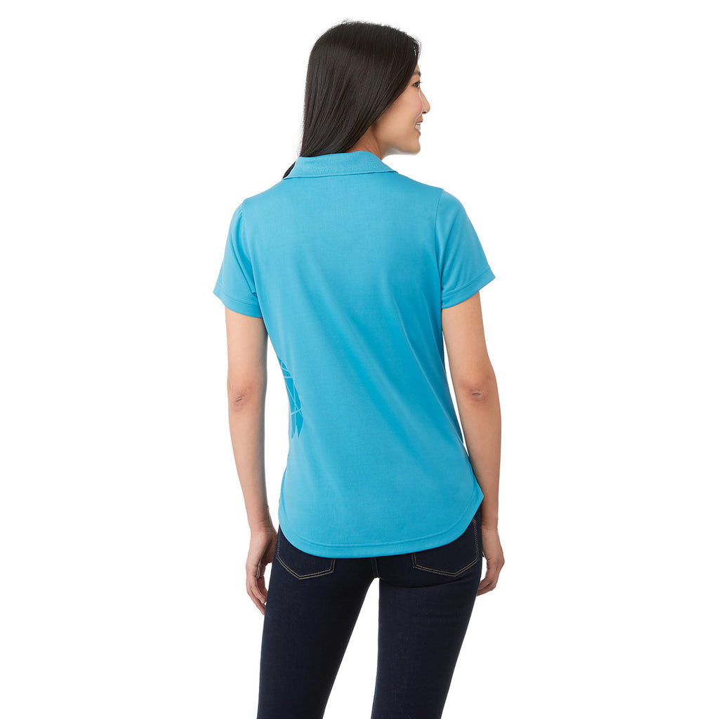 Elevate Women's Aspen Blue Otis Short Sleeve Polo