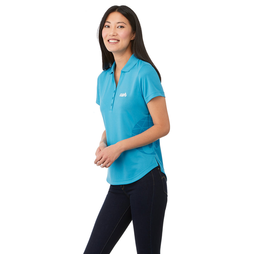 Elevate Women's Aspen Blue Otis Short Sleeve Polo