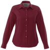 Elevate Women's Maroon Wilshire Long Sleeve Shirt