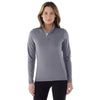 Elevate Women's Steel Grey Caltech Knit Quarter Zip