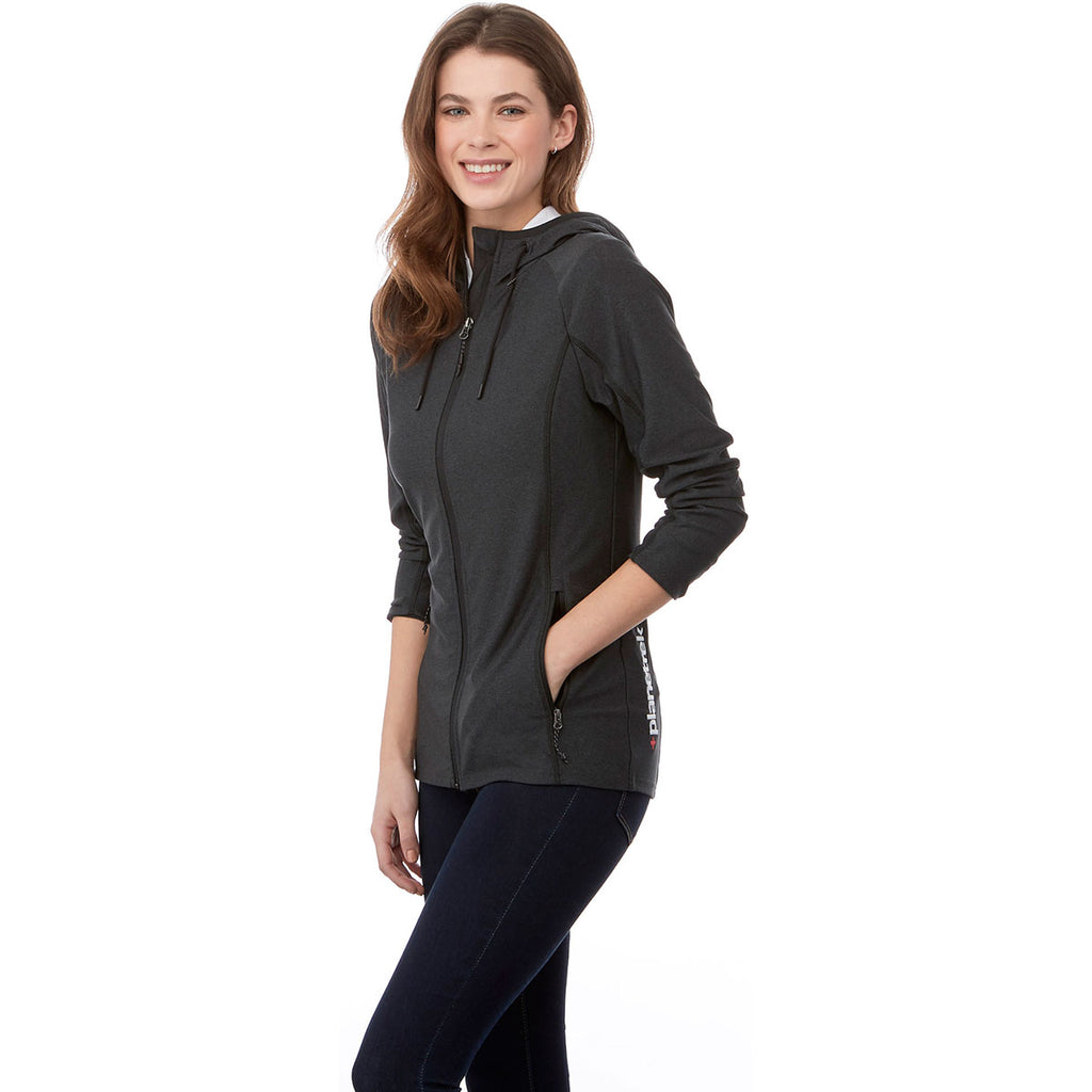 Elevate Women's Black Smoke Heather Kaiser Knit Jacket