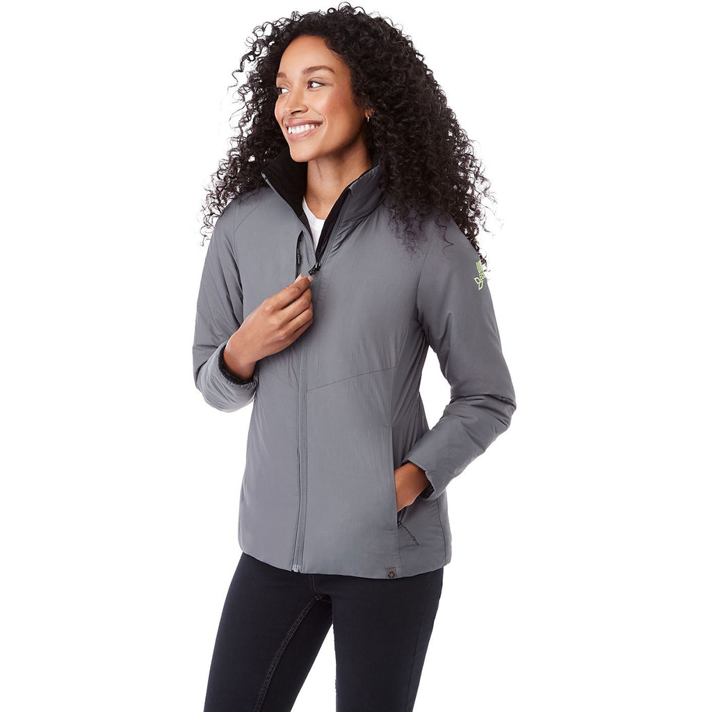 Trimark Women's Steel Grey Kyes Eco Packable Insulated Jacket