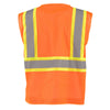 OccuNomix Men's Orange Mesh Self-Extinguishing Two-Tone Vest with Quick Release Zipper