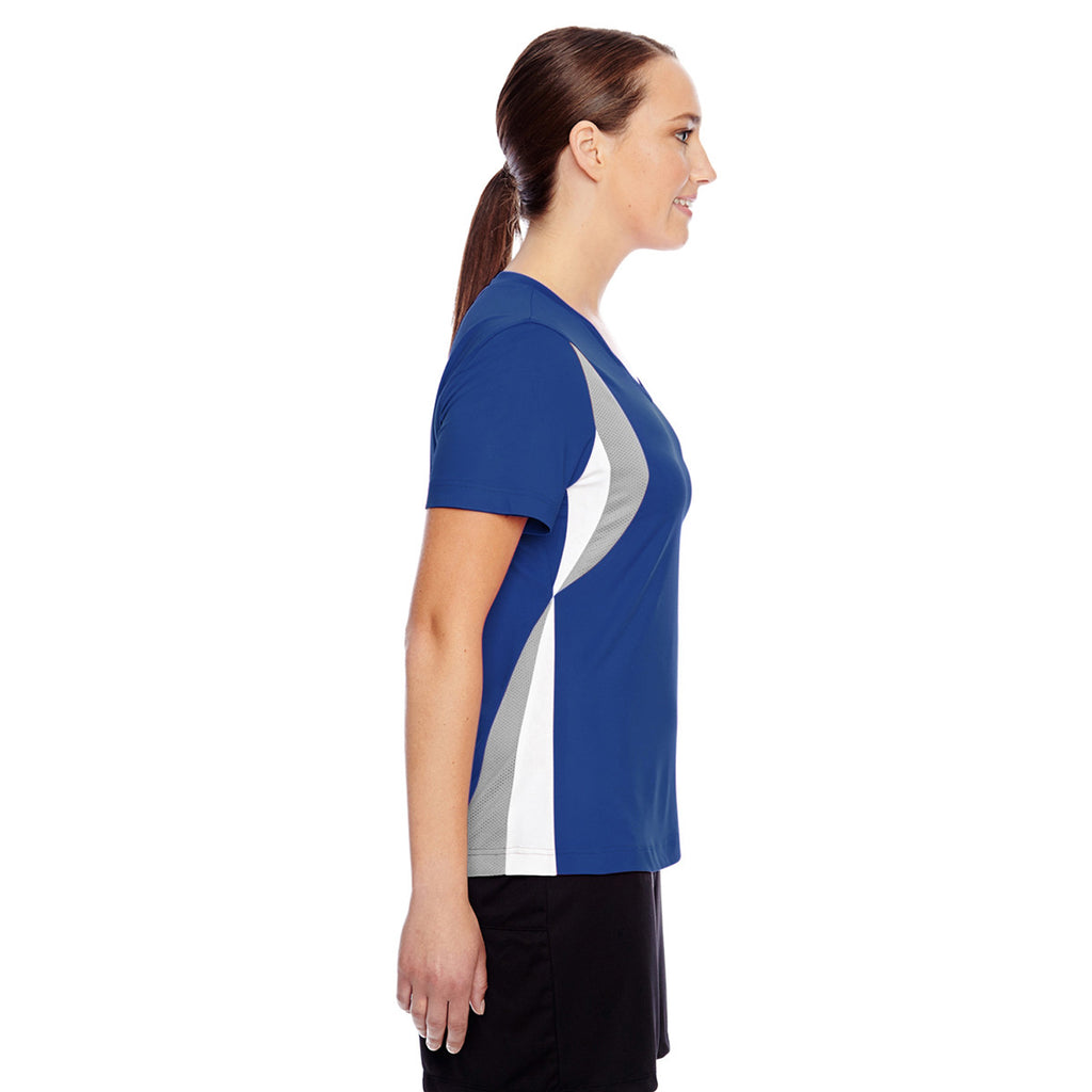 Team 365 Women's Sport Royal Short-Sleeve Athletic V-Neck Tournament Jersey