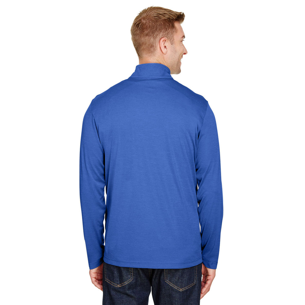 Team 365 Men's Sport Royal Heather Zone Sonic Heather Performance Quarter-Zip