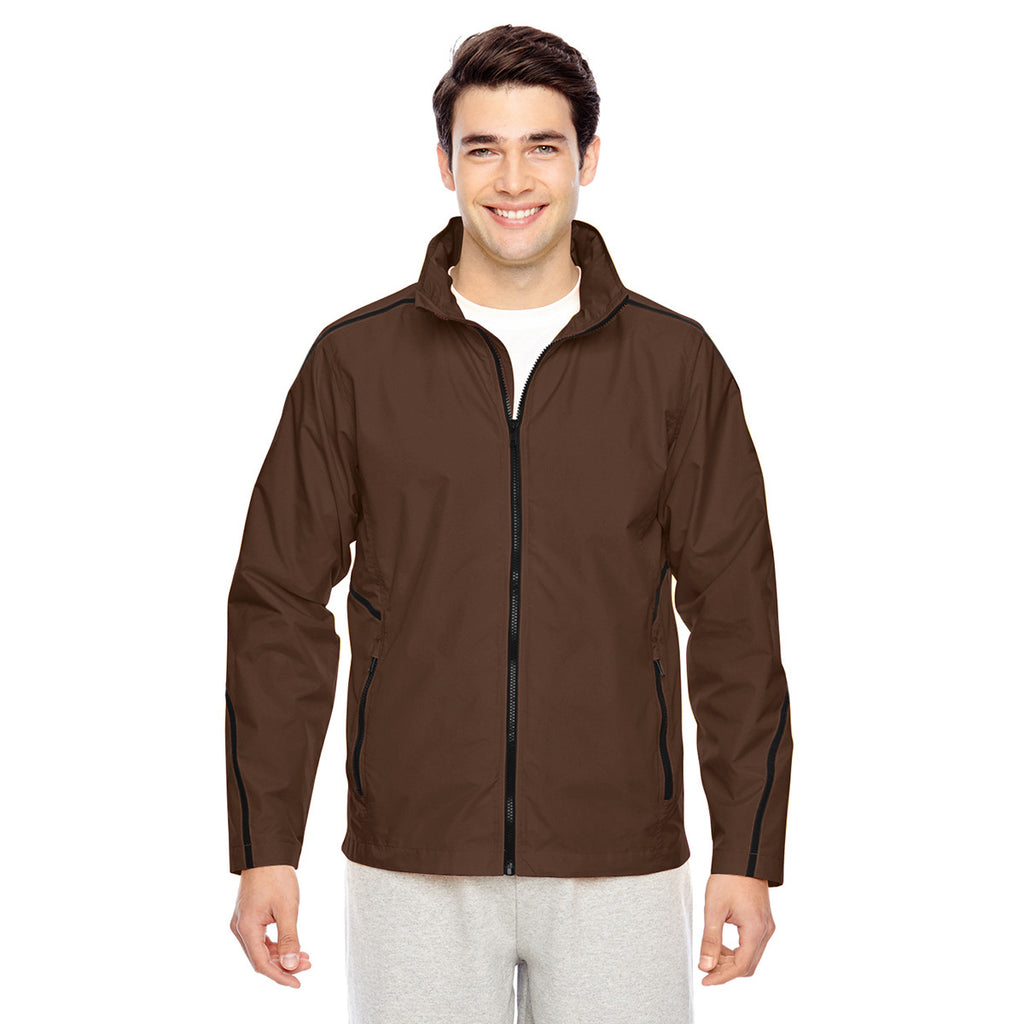 Team 365 Men's Sport Dark Brown Conquest Jacket with Mesh Lining