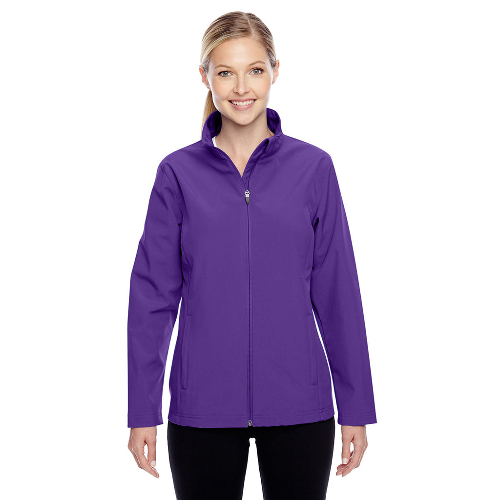 Team 365 Women's Sport Purple Leader Soft Shell Jacket