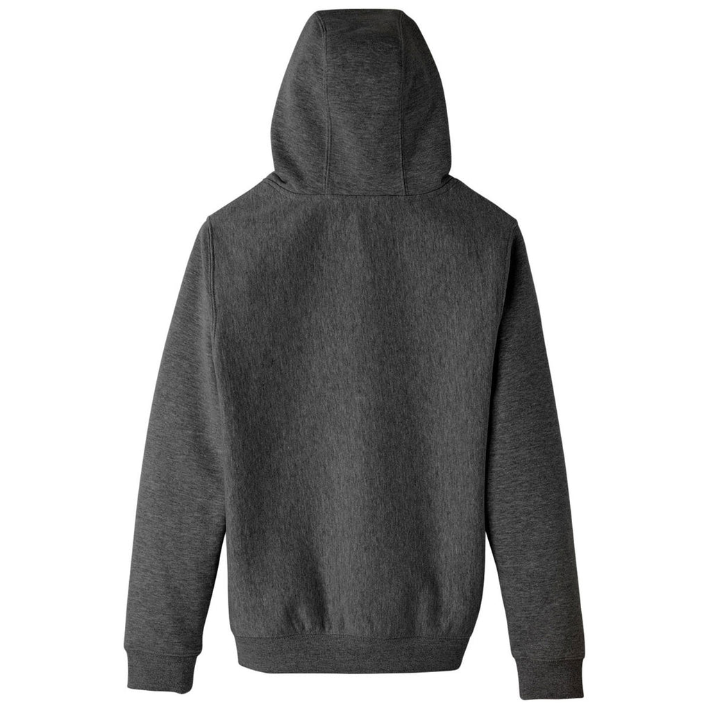 Team 365 Youth Dark Grey Heather Zone HydroSport Heavyweight Pullover Hooded Sweatshirt