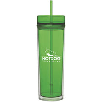 Gold Bond Inc Lime 16 oz Tube Tumbler with Straw