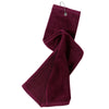 Port Authority Maroon Grommeted Tri-Fold Golf Towel