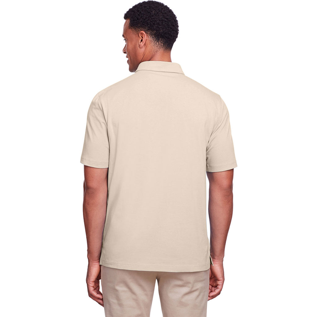 UltraClub Men's Stone Lakeshore Stretch Cotton Performance Polo