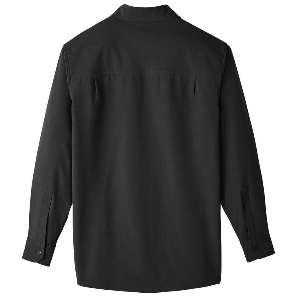 UltraClub Men's Black Bradley Performance Woven Shirt