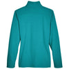 UltraClub Women's Jade Heather Coastal Pique Fleece Quarter-Zip