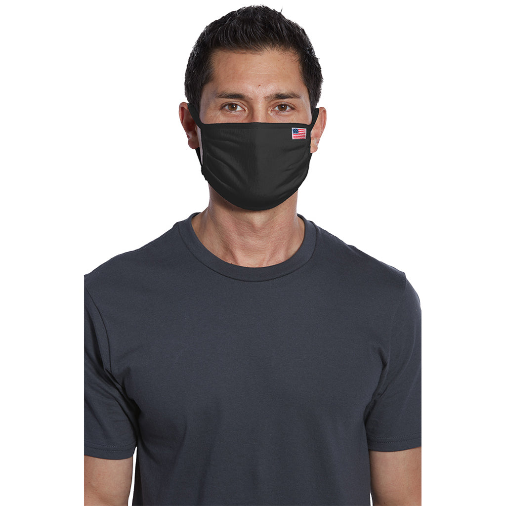 Port Authority Black All-American Cotton Knit Face Mask