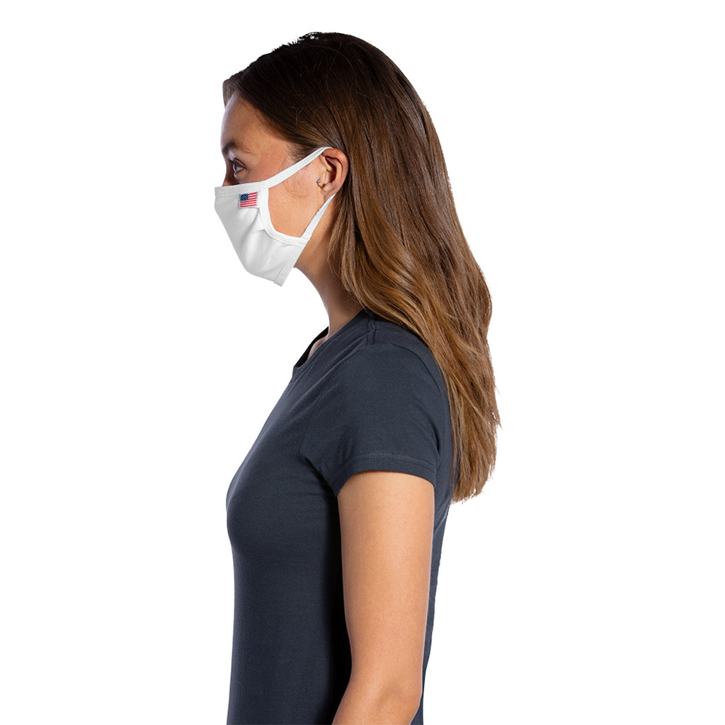 Port Authority White All-American Cotton Knit Face Mask