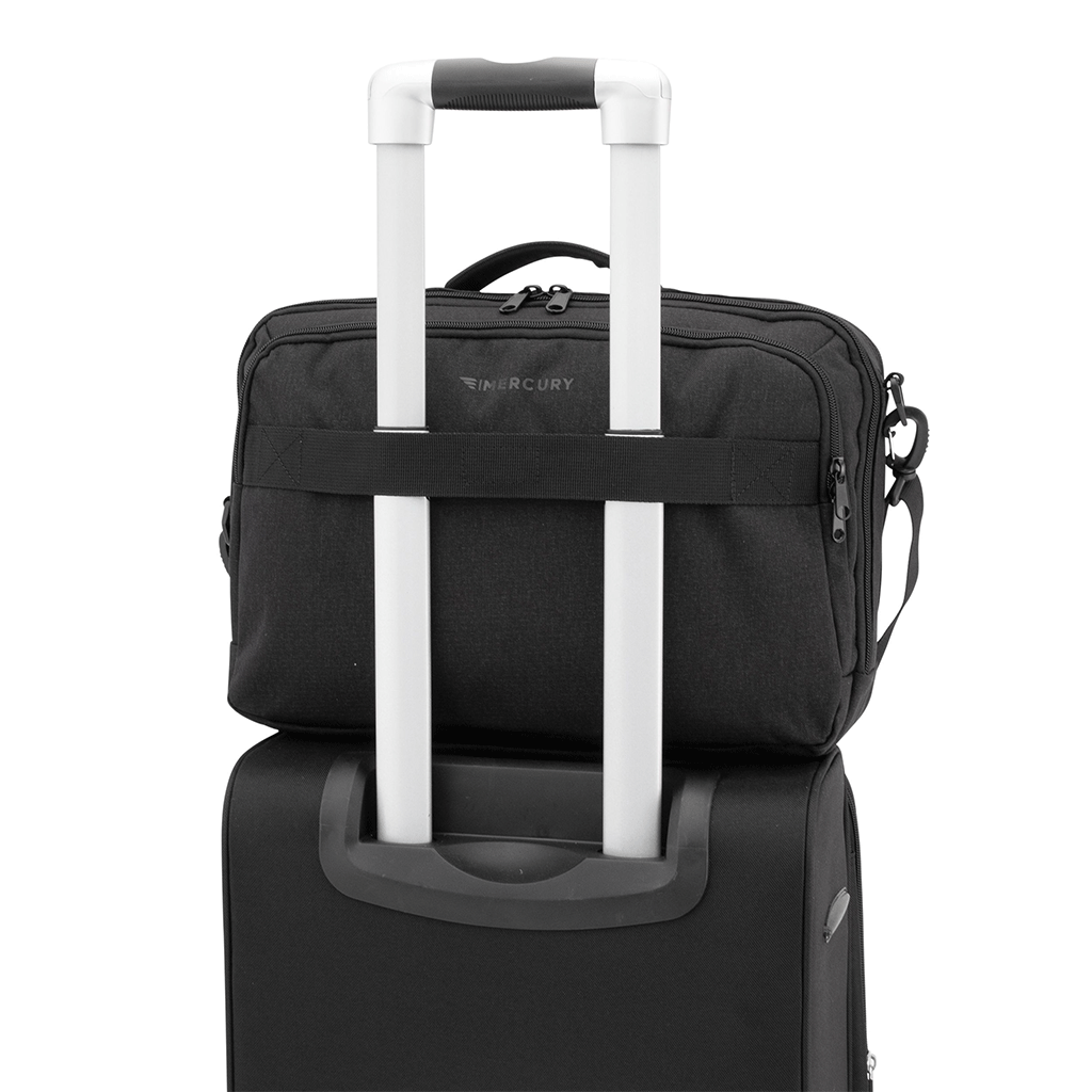 Mercury Luggage Black Laptop Messenger Bag