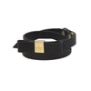 kate spade Black/Gold Wrap Things Up Leather Bow Wrap Bracelet