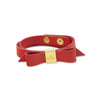 kate spade Apple Jelly/Gold Wrap Things Up Leather Bow Wrap Bracelet